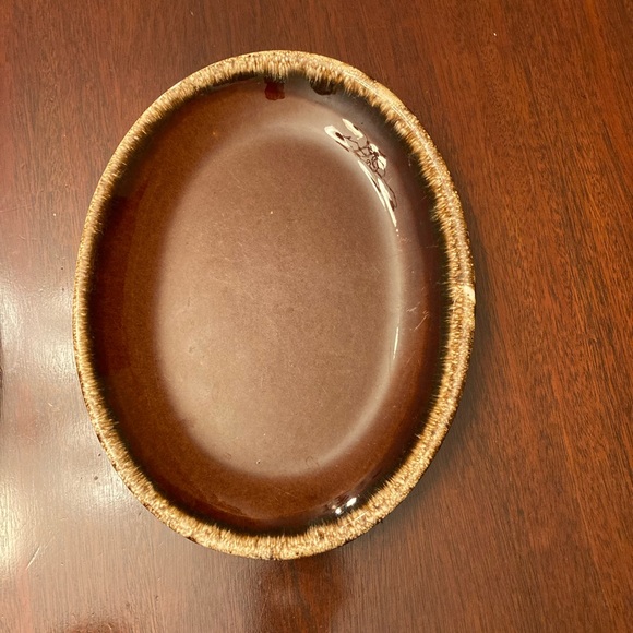 Vintage Hull Pottery Brown Drip Glazed oval serving platters 12” and 14” drip - Picture 3 of 6